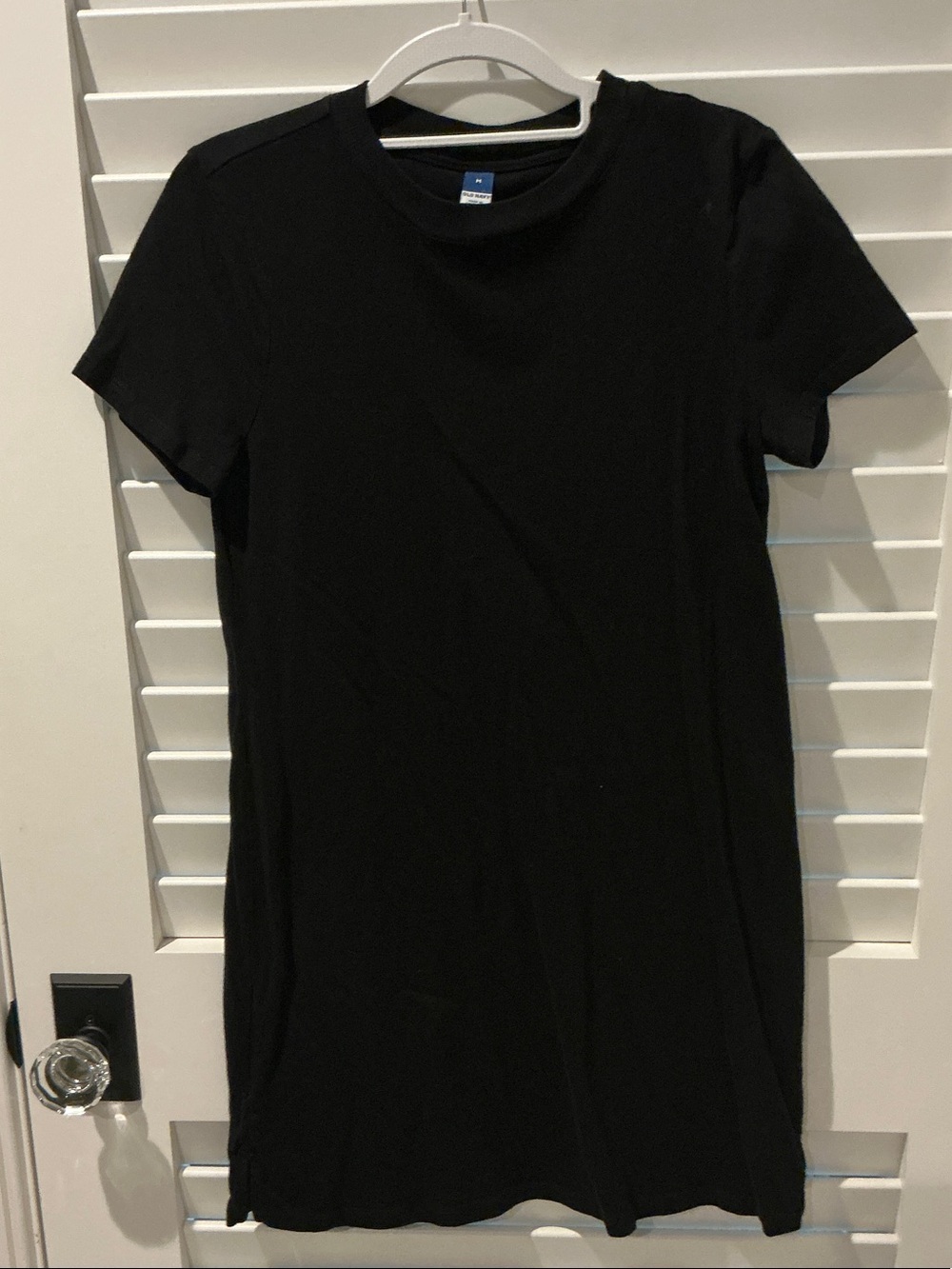 Old Navy Black Crewneck Short Sleeve Tee Dress